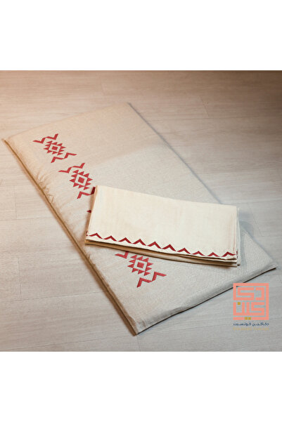 Dakakeen Concept Dakakeen Alkhair Orange Memory Foam Prayer Mat Set with Eleg...