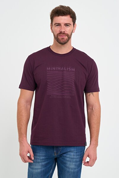 KVL by KENVELO Tricou barbat cu imprimeu si logo atasat