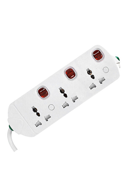 modi Universal Extension Cord Power Socket – Extension Cable with Individual Switches, Power Adapter