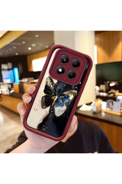 Hontinga جراب هاتف سيليكون مضاد للسقوط متوافق مع شاومي ريدمي نوت 14 برو بلس+ 5G