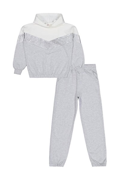 Civil Girls Piecewise 10-13 Year Old Tracksuit Set - Ecru 11-12 Years Old