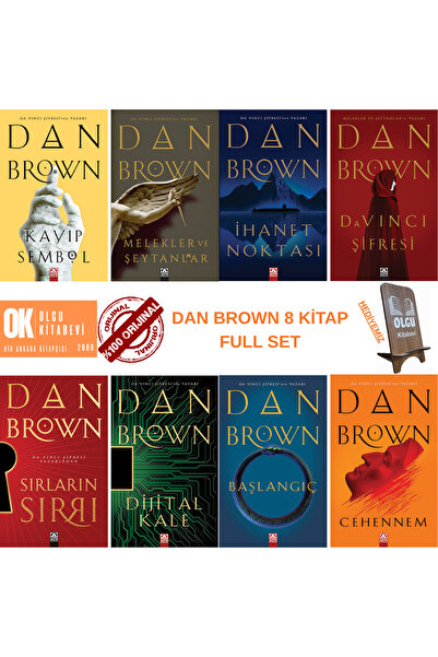 Altın Kitaplar Sırların Sırrı - Melekler ve Şeytanlar - Kayıp Sembol / Dan Brown 8 kitap set TELEFON TUTUCU HEDİYE