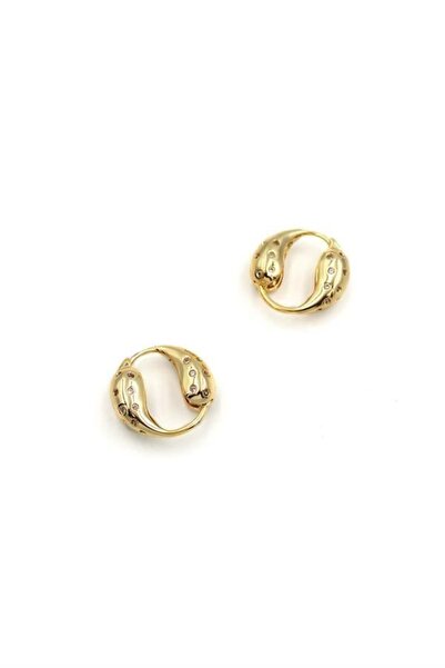 MENESSA حلق مرصع بالأحجار - ذهبي