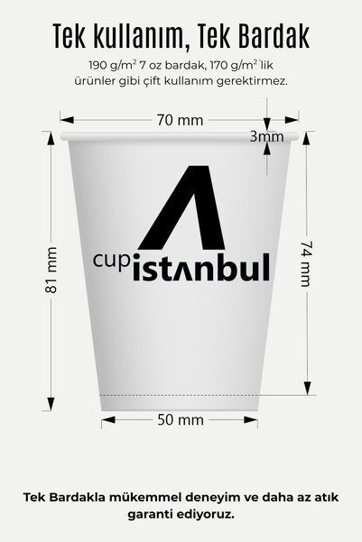 cupistanbul 7 oz (200 ml) Paper Cups New Year Mixed Color