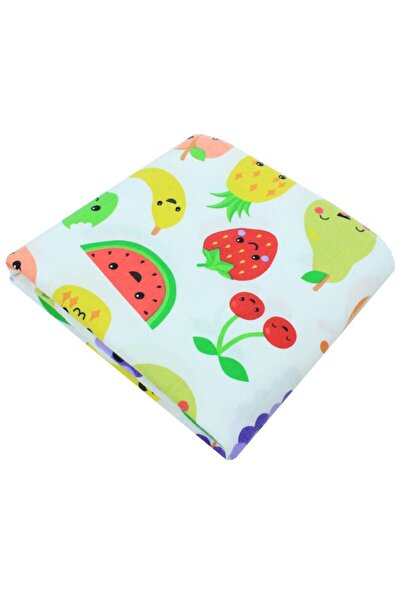 PRICHINDEL Scutec din flanel de bumbac, Fructe, multicolor, 80 x 70 cm