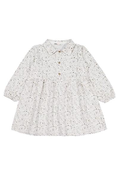 Civil Girls Patterned Dress for Ages 2-5 - Ecru 3-4 Years