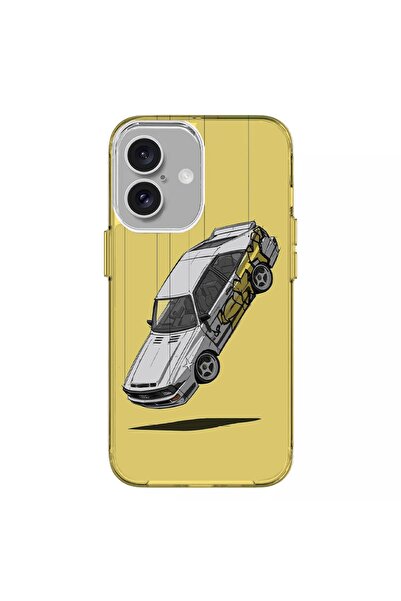 Turkuaz غطاء سيليكون فاخر متوافق مع آيفون 16 بتصميم أودي مع حزام