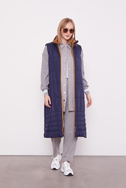 Levidor Navy Blue Waist Belted Inflatable Vest