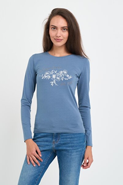 Lee Cooper Women's long-sleeved T-shirt with logo print