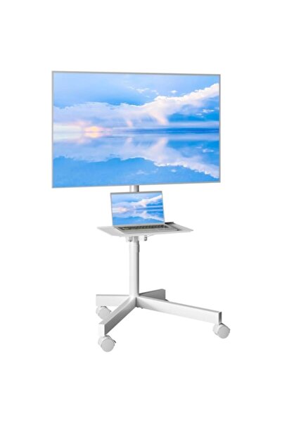 BONTEC Suport TV mobil pe roți pentru televizoare de 23–60 inch, suport TV po...