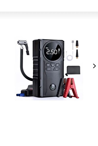 onay aksesuar Castu CS61 Plus Max 12.000 mah-Araç Akü Takviye / Araç Lastik Şişirme Powerbank SOS Güçlü El Feneri