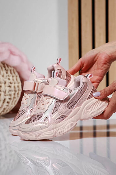 Zaira Παιδικά ροζ πάνινα παπούτσια από οικολογικό δέρμα Malina #21148 - 23