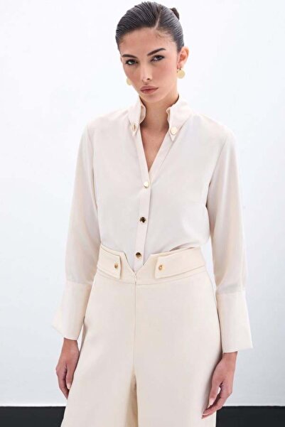 Kokoşum Butik 2010 Snap Detailed Shirt Beige