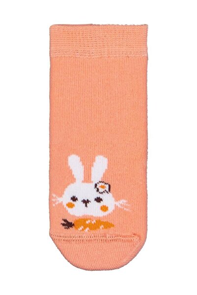 Civil Baby Cute Bunny Towel 6- Pack of 2 Baby Girl Socks Set - Standard 18 Mo...