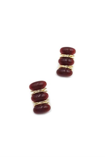 MENESSA Beaded vintage earrings - red