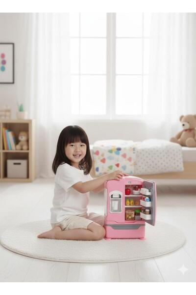 Tıfıl Toys Pilli Işıklı Duman Atan Oyuncak Mini Eğitici Evcilik Oyuncak Buzdo...