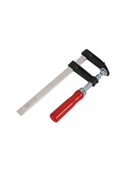 Lawazim Bar Clamp 10cm - Adjustable Screw Clamp with Wooden Handle for DIY Tasks