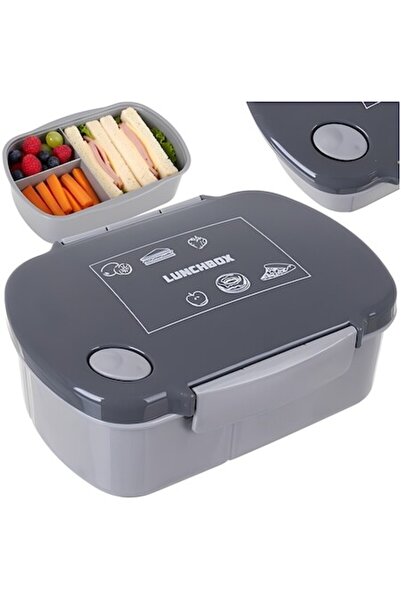 ideal STORE idealSTORE LUNCHBOX 800ml, 3-Compartment Lunch Container, Gray