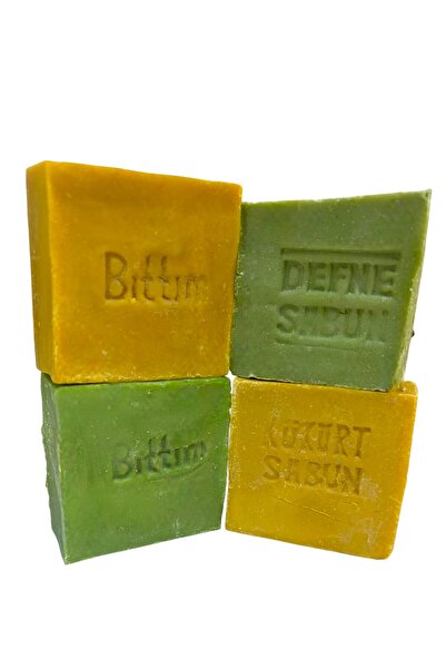 Tpm Natural Green Bıttım, Yellow Bıttım, Sulfur and Laurel Soap 4 Pieces