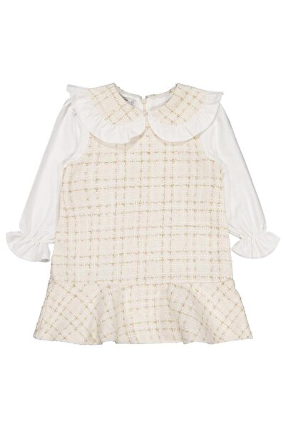 Pierre Cardin 2-5 Yaş Elbise - Ekru 3-4 Yaş