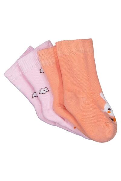 Civil Baby Cute Bunny Towel 6- Pack of 2 Baby Girl Socks Set - Standard 18 Months