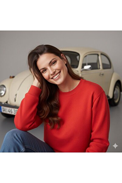 BW Bravely Wear Women's Solid Unprinted Circular Neck Sweatshirt