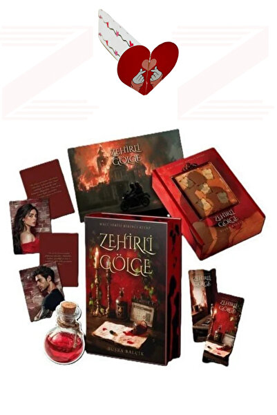 Vera Kitap Zehirli Gölge (CİLTLİ-KUTULU) Özel Tasarım Kalp Ayraç Hediye