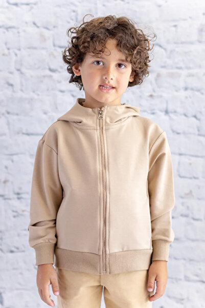 BABYİLAY Unisex Hooded Zippered Cotton Children's Sweatshirt Cardigan Jacket ...