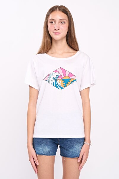 Lee Cooper Women's short-sleeved T-shirt with graphic logo print
