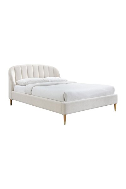 Abdo1996 سرير مومنت المخملي - بيج