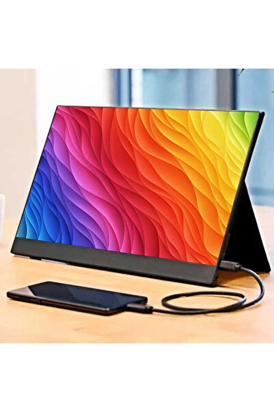 leeways Dokunmatik 15.6" Taşınabilir Ekran | Full HD | VESA Uyumlu, Tek Kablo...