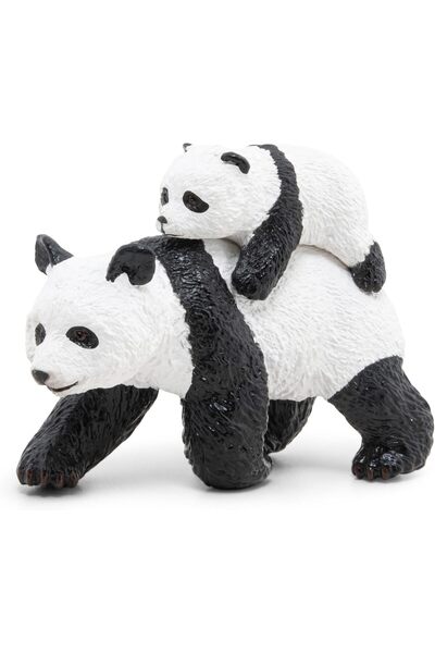 Papo 50071 مجسم باندا وباندا صغير، متوسط الحجم