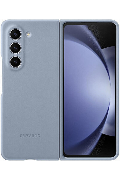 Samsung Δερμάτινο πίσω κάλυμμα Icy Blue (Galaxy Z Fold5)