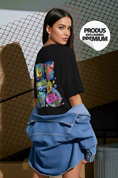 OEM 100% cotton Sponge Bob Oversized t-shirt for women