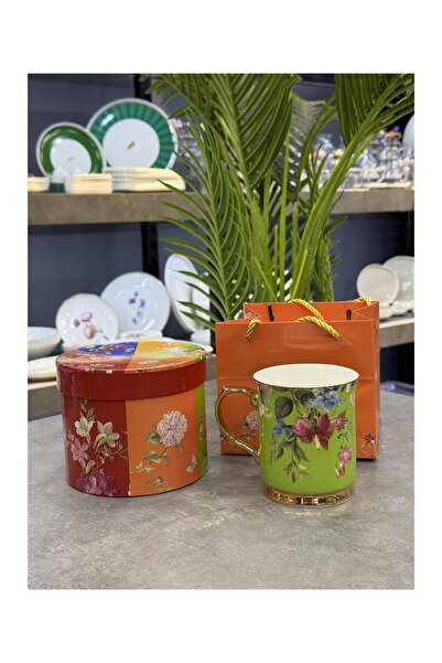 Doğudeko Luxury Bone Porcelain Mug with Bag