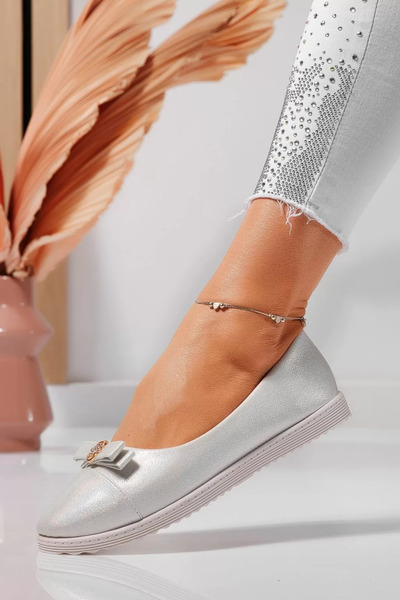 Zaira Balerini dama albi din piele ecologica Ruth #21783 - 39