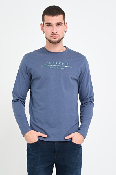 Lee Cooper Men's long-sleeved T-shirt with logo print