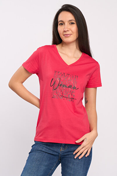 KVL by KENVELO Tricou maneca scurta dama cu decolteu in V