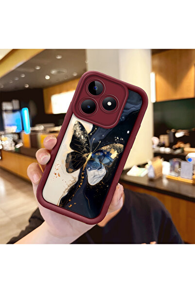 Hontinga جراب هاتف من السيليكون الناعم مضاد للسقوط متوافق مع هاتف Realme Note...