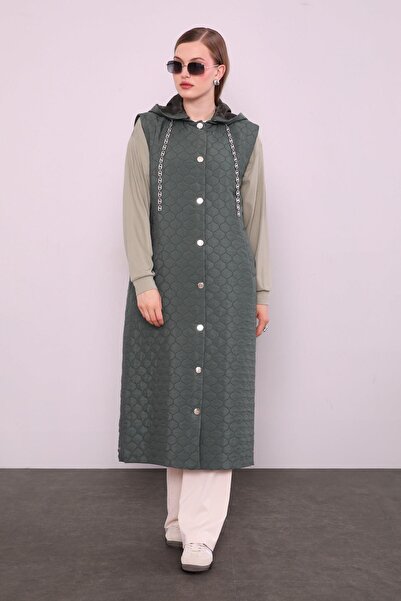 Levidor Khaki Chain Detailed Vest