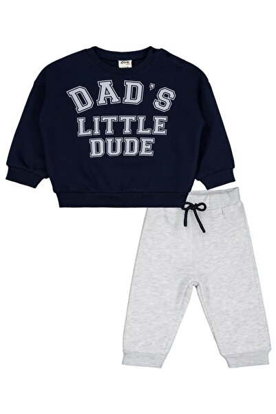 Civil Baby Dad's Little Dude 6-18 Ay Takım - Lacivert 18-24 Ay