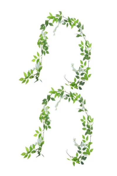 OEM White Artificial Wisteria Set – Floral Wall Decor for Weddings and Parties, 2 Pieces