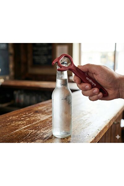 Ardinyo Çok Amaçlı Pratik Şişe Açacağı Gazoz ve Soda Kapağı Açma Aleti Dayanıklı Ergonomik Mutfak Gereci