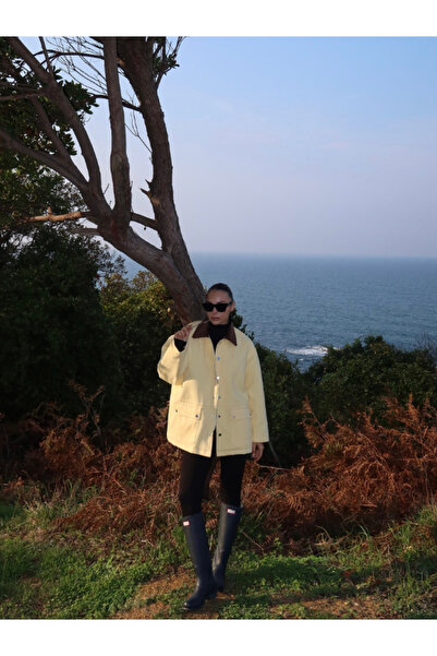 thelowely KADİFE YAKALI GABARDİN CEKET