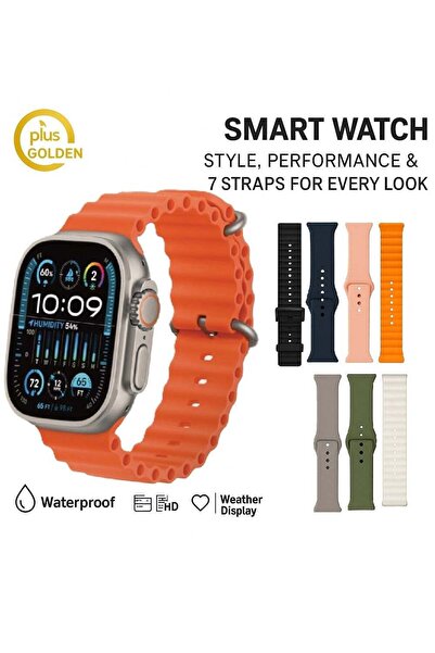 Golden Plus Smart Watch 7-in-1 Health Fitness Tracker Sport Watch 49mm - Multicolour