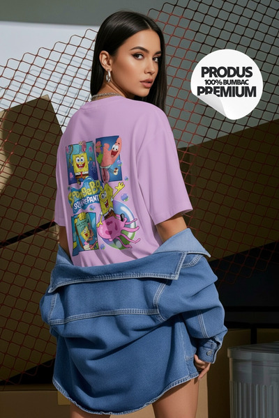OEM 100% cotton Sponge Bob Oversized t-shirt for women
