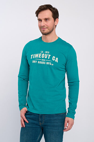Timeout Men's long-sleeved T-shirt with logo print