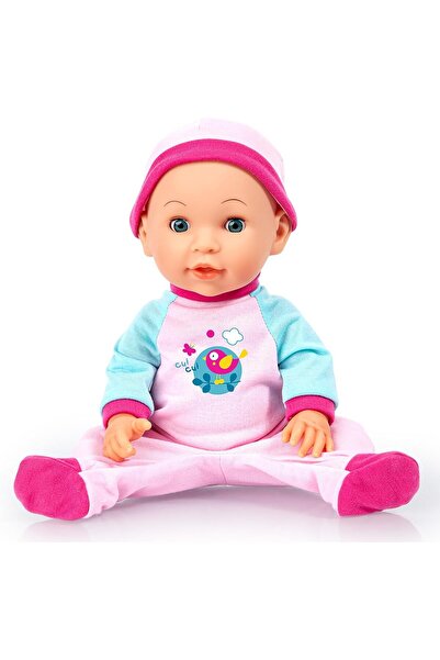 Bayer Design دمية طفل نطاطة - 14 بوصة، وردي وأزرق، 18 وظيفة