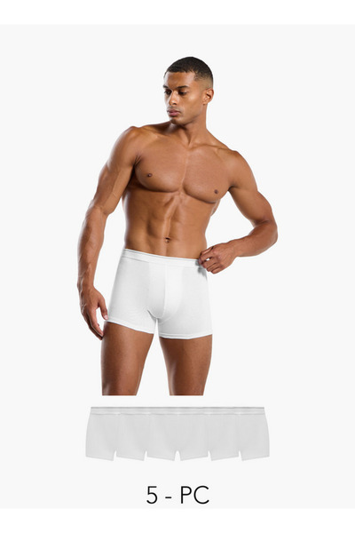 FAV سراويل داخلية قطنية طويلة للرجال - عبوة من 5 قطع