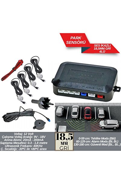 REPLAX Park Sensörü 18,5 mm Gri Ses Ikazlı A+kalite br0015903